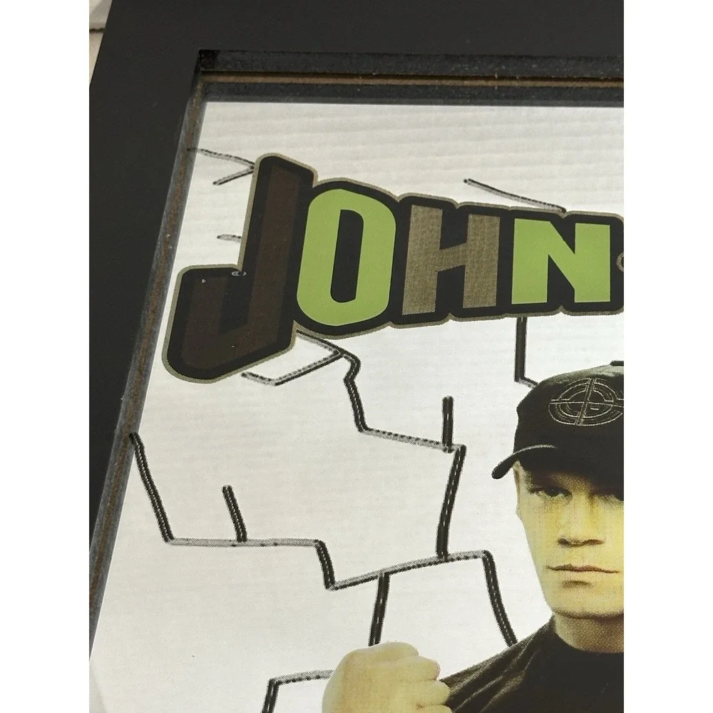 2007 John Cena Framed Bar Mirror WWE Pro-Wrestling Chain Gang